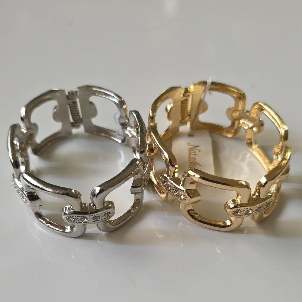 Natasha Couture Gold and Silver Link Bracelets‎